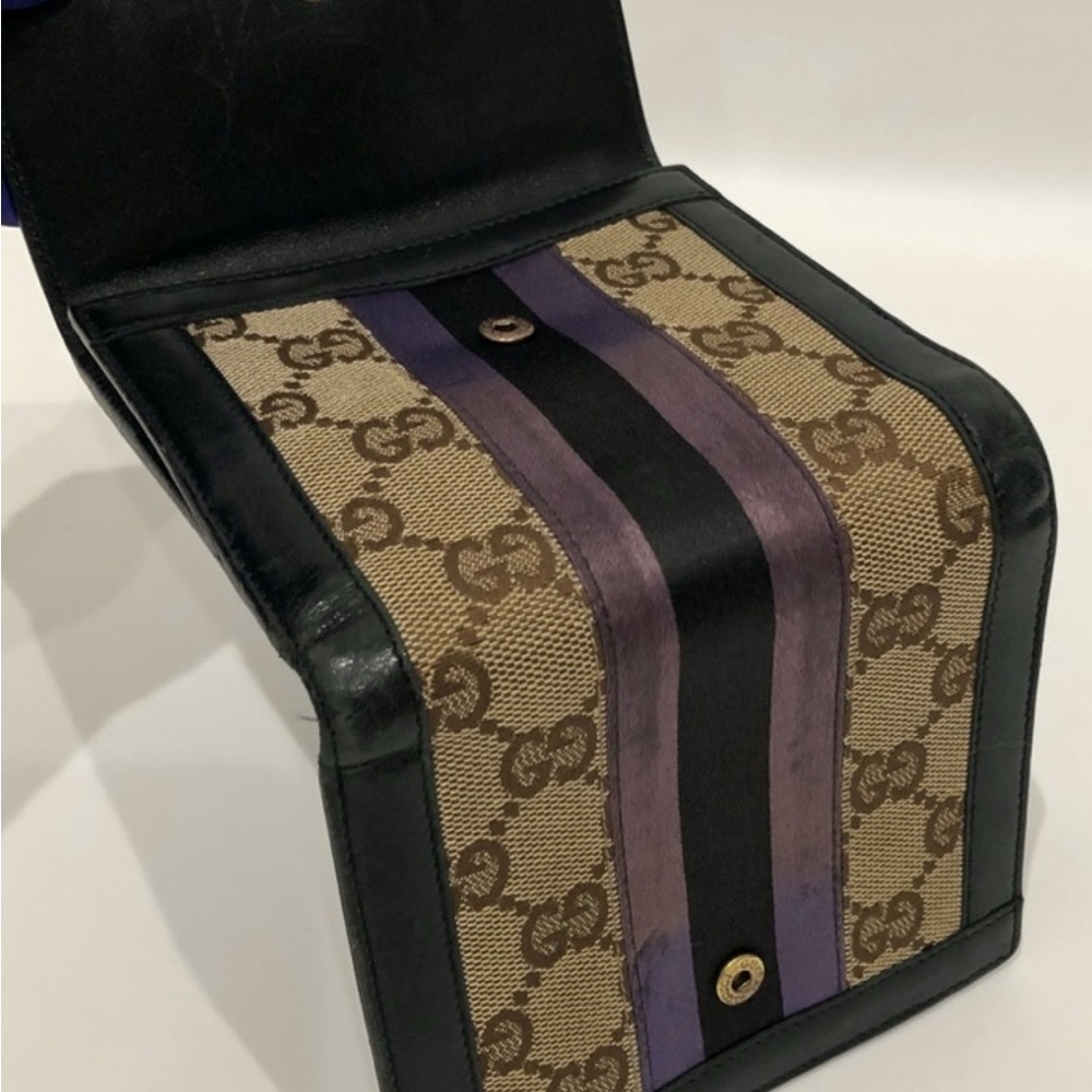 Gucci Black Brown GG Canvas Bifold Wallet  (Gently Used) - Picture 3 of 14